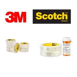 3M SCOTCH 6 Rolls PRESCIPTION Label TAPE 1-1/2x72 Yards Clear